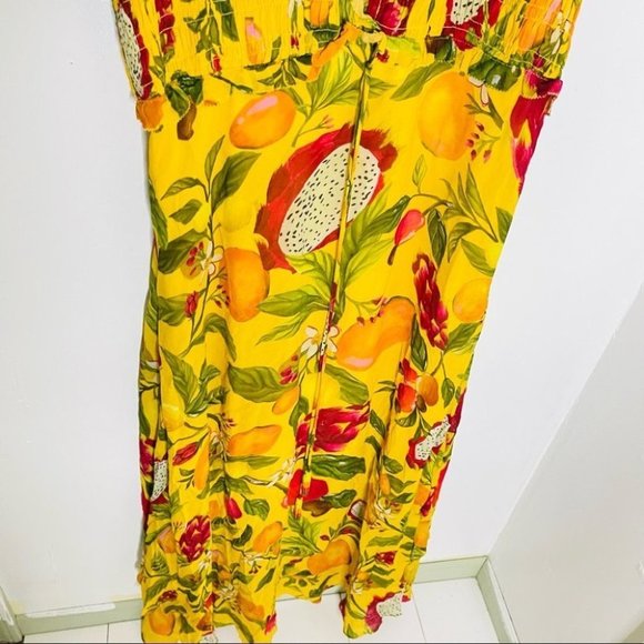 NWT Farm Rio Fruit Lovers Maxi Dress in Tropical Floral Print - Picture 5 of 7